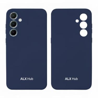 Imagem de Capa TPU Silicone Premium Compatível Smsung Galaxy A15 com Proteção Completa e Forro Aveludado (Azul Marinho)