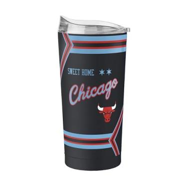 Imagem de FANMATS Copo de aço inoxidável NBA Chicago Bulls City Edition 590 ml – Acabamento em pó de parede dupla isolado e durável - Design City Edition, mantém as bebidas quentes e frias por horas