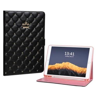 Imagem de Capa para iPad de 9,7 polegadas 2018/2017 (6ª/5ª geração) com suporte de lápis, suporte de vários ângulos para despertar/hibernar automática para iPad Pro 9.7/Air 2/Air 1 Air 1 (preto)