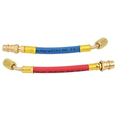 Imagem de Cryfokt Adaptador de Rosca Fêmea R134a para R12 1/4 Sae para Ar Condicionado, 2 Peças de Conectores de Alta Pressão de Latão para Ferramenta de Refrigeração (R134A a R12)