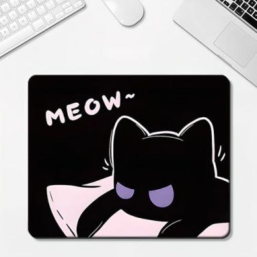 Imagem de Mouse pad base antiderrapante, base de proteção de mesa para escritório/casa/jogos, padrão de gato/26 x 21 x 0,3 cm (miau)