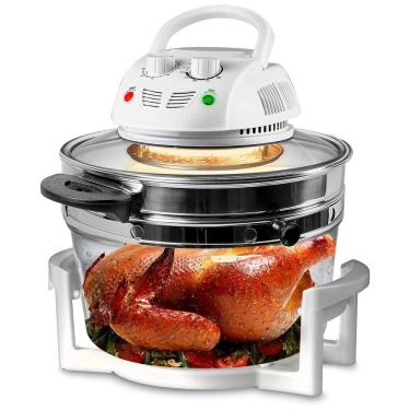 Imagem de Fritadeira Elétrica AirFryer 13L com Controle de Temperatura e Temporizador Nutrichef PKAIRFR48.5 1200W 110V, Branca