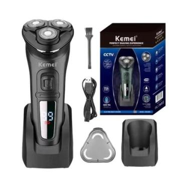 Imagem de Aparador Elétrico Recarregável À Prova d'Água Para Homens Kemei 2805 C