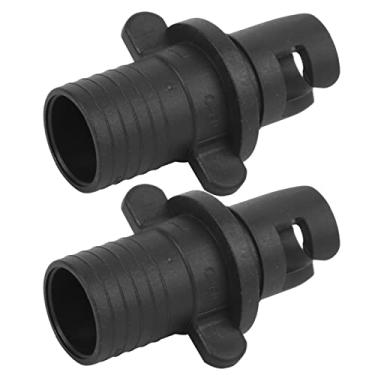Imagem de Luqeeg Conector de Válvula de Ar de Caiaque Adaptador de Válvula de Barco Durável para Barcos Infláveis, Caiaques, Canoas e Pranchas de Surf, Plástico Preto, 2,2 X 0,8 X 0,7 pol., Conjunto de,