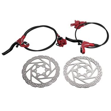 Imagem de KIMISS Kit de Freio a Disco de Bicicleta Conjunto de Freios a Disco de Liga de Alumínio de Resfriamento Rápido de Baixo Ruído para Bicicletas de Montanha - Hidráulico Dianteiro e Traseiro Com Forte