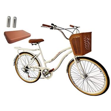 Imagem de Bicicleta aro 26 com Bagageiro Assento acolchoado pedaleiras