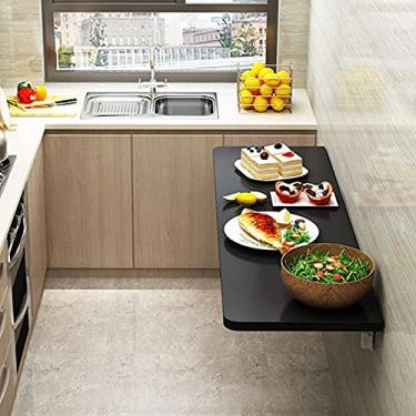 Imagem de TRGCJGH Mesa dobrável de folha rebatível mesa rebatível montada na parede mesa dobrável de parede mesa de sala de jantar para computador com suportes branco 19 tamanhos, B - 40 * 30 cm