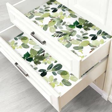 Imagem de Luvdecor Forro autoadesivo de prateleira e armário para gaveta de cozinha, papel de contato botânico, revestimento impermeável antiderrapante para cômoda de despensa de armário 45 x 199 cm