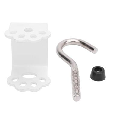 Imagem de Suporte de bolsa de mesa, cabide para chaves, fones de ouvido, cabos, itens pequenos, organizar material escolar, gato em forma de garra de aço inoxidável Nan (branco) braçadeira de aço na mochila