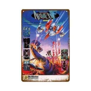 Imagem de Placa De Metal Vintage Gamer, Cartaz De Jogos Clássicos, Placa De Alum