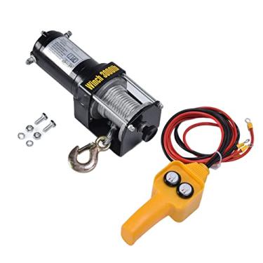 Imagem de Acouto Kit de Recuperação de Corda de Fio de Aço Elétrico 12V 3000LBS Reboque para ATV UTV Com Terminal de Cobre Forte