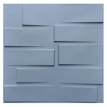 Imagem de Placa Painel Ripada 50x50cm - kit 20 peças 5m²(Dubai cinza)