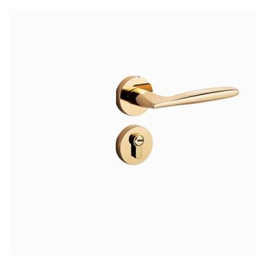 Imagem de VTGVVVTR Fechadura de porta de madeira interna fechadura magnética silenciosa de liga de zinco maçaneta de porta de quarto para casa e quarto fechadura de maçaneta dividida (modelo PVDGold)