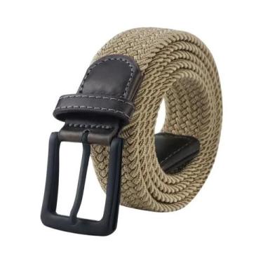 Imagem de Cinto Tático Masculino De Lona Com Fivela De Metal Elástico Para Calça