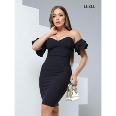 Imagem de Vestido Montaria Manga Frufru - LUZ LU Fashimagalu Marketplace, Preto,
