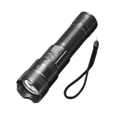 Imagem de Lanterna LED Recarregável À Prova d'Água Com Zoom, Display LCD, 3 Modo