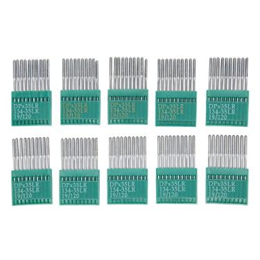 Imagem de Agulhas para máquinas de costura 120/19 Agulhas de bordado de aço afiado premium para projetos de costura DIY de tecido de couro Pacote de 100 contagens com estojo de
