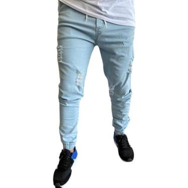 Imagem de CALÇA Jeans JOGGER MASCULINA SARJA COM ELASTICO - Bermudaria F&C, Jean