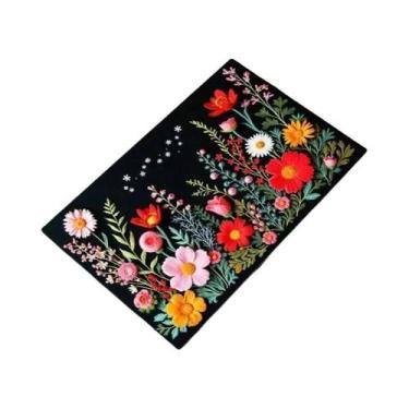 Imagem de Tapete De Entrada 3D Floral Colorido Antiderrapante Protetor De Piso I
