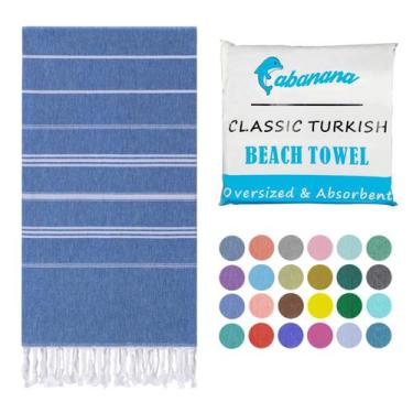 Imagem de Toalha de praia turca cabanana de grandes dimensões 100% algodão 100x1