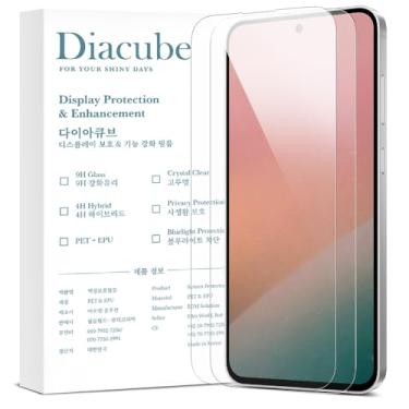 Imagem de DIACUBE [Pacote com 2] Para Samsung Galaxy S26, protetor de tela de vidro ultrafino PET 9H [suporta desbloqueio de impressões digitais], antiarranhões, ultra transparente, alta sensibilidade ao toque