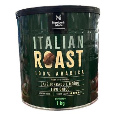 Imagem de Cafe Italiano 1kg Lata Torrado Moido Em Po Importado Arabica - Members