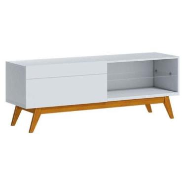 Imagem de Rack Bancada Classic 1 Gaveta 1.4 Branco Acetinado - Imcal - IMCAL MÓV