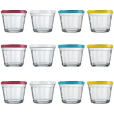 Imagem de Kit Tigelas Americano Vidro Com Tampa 150ml Pote Nadir Figueiredo 6 12 Unidades(12 unidades,150ml)