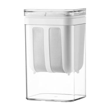 Imagem de Coador De Iogurte Em Aço Inoxidável - Filtro De Leite E Iogurte 1,8 Litros | Utensílios de Cozinha com Saco de Malha Fina para Separar Soro de Leite, Leite de Soja, Sucos, Kefir e Café