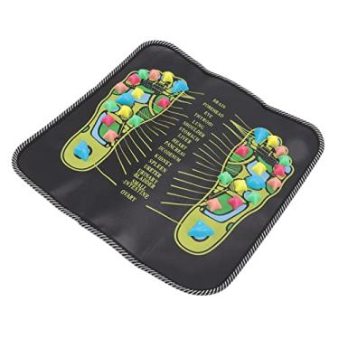 Imagem de AYNEFY Tapetes de Pedra para Caminhada de Reflexologia Tapete de Massagem para Pés Tapetes de Pedra para Caminhada de Reflexologia Dobráveis ​​para Aliviar a Dor Ferramentas de Acuponto Simulação Ferramenta de Ponto de Pressão para Pés de Paralelepípedos para Sentar por Muito Tempo (35*35cm)