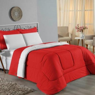 Imagem de Kit Edredom Dupla Face + Jogo de Lençol Queen Nobre 7 peças Malha 100%