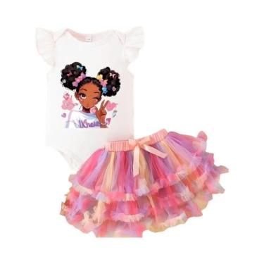 Imagem de Conjunto De Roupa De Boneca Para Bebê Menina Recém-Nascida, Body Branc