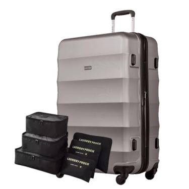 Imagem de Mala Grande Expansível 32kg p Despachar c/Kit Organizador 6 peças (Waves)