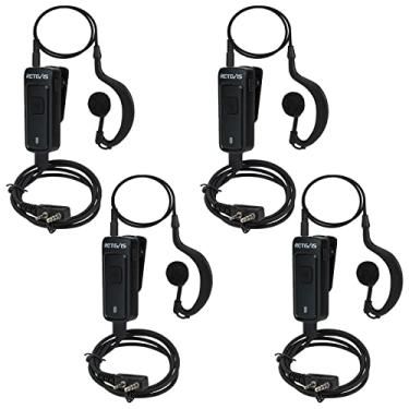 Imagem de Retevis Fone de ouvido AI Active Noise Reduction Walkie Talkie com microfone, recarregável tipo C, 2 PTT, para RT22 RT21 RT68H, compatível com rádio bidirecional Pxton Baofeng Kenwood, fone de ouvido