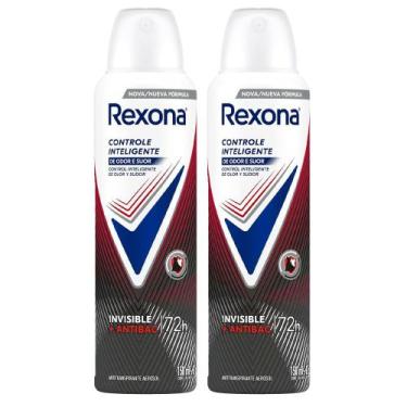 Imagem de Kit Desodorante Aerosol Rexona Antibacterial + Invisible 150ml - 2 uni