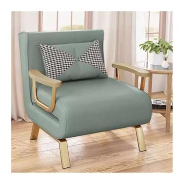 Imagem de Sofá-cama moderna dobrável 2 em 1 para espaços pequenos, cadeira de cama individual para varanda cadeira de dormir em casa (pequena)