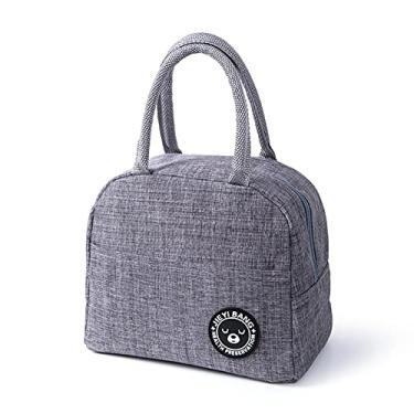 Imagem de Bolsa Termica para Almoço Portátil Isolada Reutilizável Organizador Bento à Prova de Vazamentos Sacola Preparo Refeições com Fechamento Zipper Trabalho Escola Piquenique Caminhada Praia