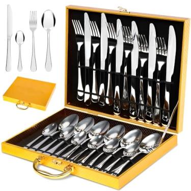 Imagem de Faqueiro 24 Peças, Faqueiro Inox, Conjunto de Talheres, Jogo Talheres, Kit Talheres, Talher, Talheres Inox, Faqueiro, Jogo de Talher