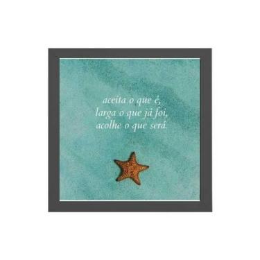 Imagem de Quadro 20x20cm Moldura Madeira Preta Decoração Quarto Sala