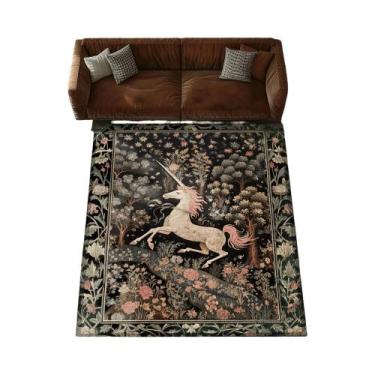 Imagem de Tapete De Unicórnio Celestial Folklore, Decoração De Quarto Aconchegan