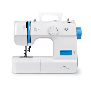 Imagem de Máquina de Costura Futura Plus - 12 Pontos Braço Livre Prega Zíperes e Botões Portátil 220V