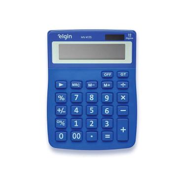 Imagem de Calculadora de Mesa 4125 Azul - 12 Dígitos Função Correção GPM Erase