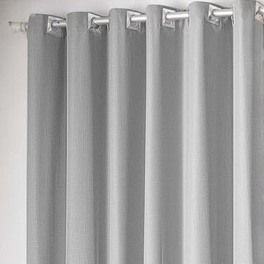 Imagem de Cortina Lunna Voil Gaze Microfibra 3,00x2,60m Sala Quarto Varão 3m - Cinza