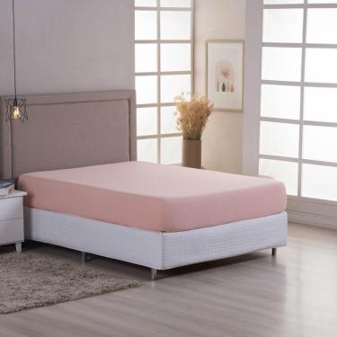 Imagem de Lençol De Baixo Minimal King Avulso Com Elástico 01 Peça Malha 100% Algodão - Salmão