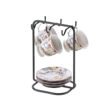 Imagem de Suporte Para Xícaras E Pires De Café Em Aço Carbono Caffè Future Onix