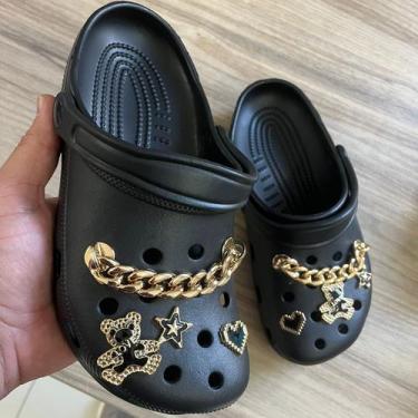 Imagem de Papete em Eva cross feminina com pins bottons - sem marca, Preto, 36