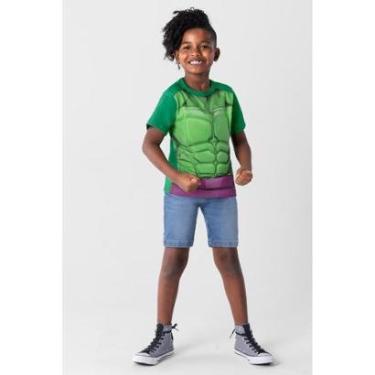 Imagem de Camiseta Marvel Avengers infantil menino Brandili Verde-Masculino