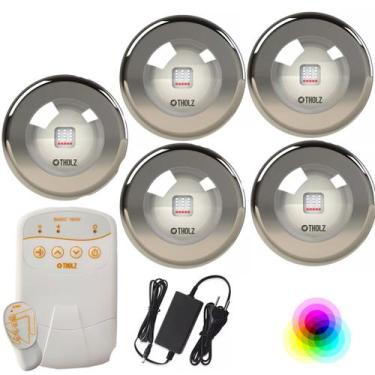Imagem de KIT PDX1410n 5 LED PREMIUM INOX 316 10W RGB Piscina Tholz