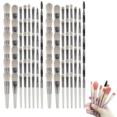 Imagem de 12 Kits Com 8 Peças De Pincéis De Maquiagem Pequenos Estojo Para Viage