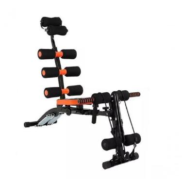 Imagem de Aparelho De Academia 6 Em 1 Para Treino Em Casa Que Trabalha Abdômen Braços Pernas Peito E Corpo Inteiro Com Conforto